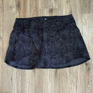 Etonic Black Gray Skort Size XL Solid Pull on Skort Tennis Workout Fitness Gym